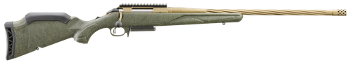 Ruger 46931 American II Predator Full Size 308 Win 3+1 22" Burnt Bronze Cerakote Spiral Fluted Threaded Barrel & Alloy Steel Receiver w/Picatinny Rail, Green Splatter Adj LOP Synthetic Stock