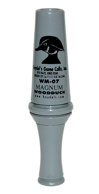 Haydel's Game Calls WM07 Magnum  Open Call Single Reed Wood Duck Sounds Attracts Ducks Gray Acrylic