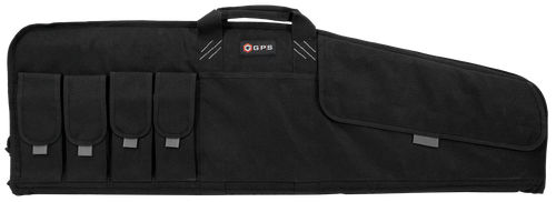 GPS Bags SRC42 Single Rifle Case Black 600D Polyester w/ Mag Pouch Lockable Zippers & Fleece-Lining
