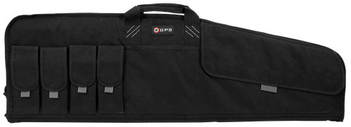 GPS Bags SRC42 Single Rifle Case Black 600D Polyester w/ Mag Pouch Lockable Zippers & Fleece-Lining