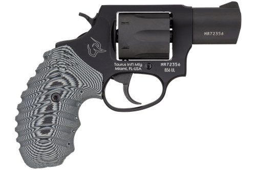 Taurus 2856021ULVZ13 856 Ultra-Lite 38 Special +P Caliber with 2" Matte Black Finish Barrel, 6rd Capacity Matte Black Finish Cylinder, Matte Black Anodized Finish Aluminum Frame & Gray VZ Cyclone Grip