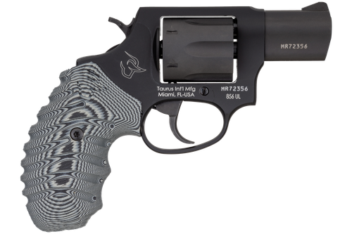 Taurus 2856021ULVZ13 856 Ultra-Lite 38 Special +P Caliber with 2" Matte Black Finish Barrel, 6rd Capacity Matte Black Finish Cylinder, Matte Black Anodized Finish Aluminum Frame & Gray VZ Cyclone Grip