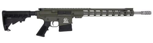 Great Lakes Firearms GL10308SSODG GLFA  308 Win 10+1 18" Stainless Threaded Barrel, OD Green Cerakote Picatinny Rail Aluminum Receiver, 6 Position Mil-Spec Black Synthetic Stock, Mil-spec Polymer Grip