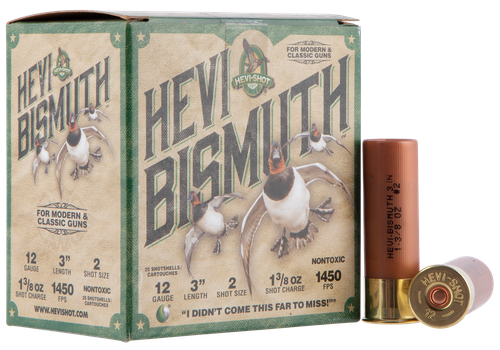 HEVI-Shot HS14002 HEVI-Bismuth  12Gauge 3" 1 3/8oz Bismuth 2Shot 25 Per Box/10 Case