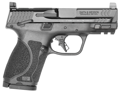 Smith & Wesson 13570 M&P M2.0  Compact 9mm Luger 15+1, 3.60" Black Armornite Stainless Steel Barrel & Optic Cut/Serrated Stainless Steel Slide, Matte Black Polymer Frame w/Picatinny Rail