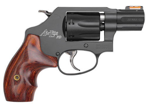 Smith & Wesson 160228 Model 351 Personal Defense 22 WMR 7 Shot 1.88" Black Stainless Steel Barrel, Black Aluminum Cylinder & J Frame, HiViz Fiber Optic Orange Front Sight