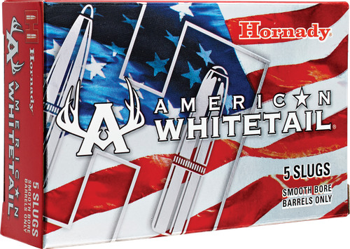 Hornady 86234 American Whitetail  12 Gauge 2.75" 1 oz Rifled Slug Shot 5 Per Box/ 20 Case