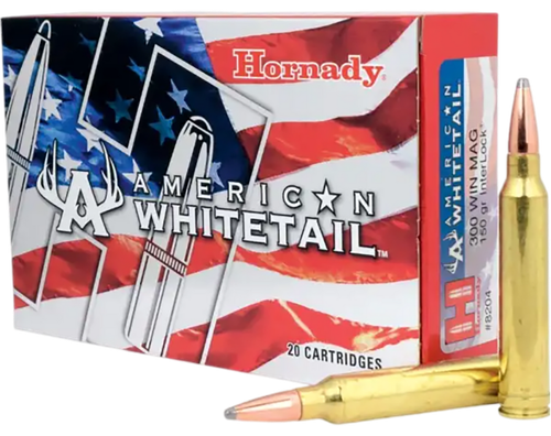 Hornady 8204 American Whitetail  300WinMag 150gr InterLock Spire Point 20 Per Box/10 Case