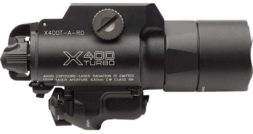 SureFire X400TARD X400T-A-RD Turbo Black Anodized 650 Lumens White LED/Red Laser