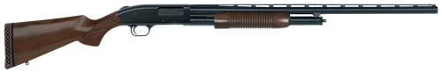 Mossberg 50430 500 Retrograde Full Size 12 Gauge Pump 3" 5+1 28" Matte Blued Vent Rib Barrel, Matte Blued Drilled & Tapped Receiver, Fixed Walnut Stock, Right Hand