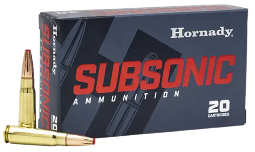 Hornady 80787 Subsonic Rifle 7.62x39mm 255gr Sub X 20 Per Box/10 Case
