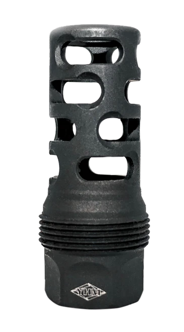 Yankee Hill 4405MB28 sRx Q.D. Muzzle Brake Long Black Phosphate Steel with 1/2"-28 tpi, 9mm, 2.30" OAL & 9.375" Diameter for sRx Adapters