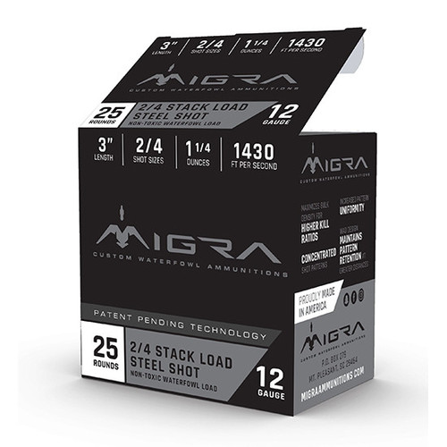 MIGRA STAXD STEEL 12GA 3 1.25OZ #2-4 25/10