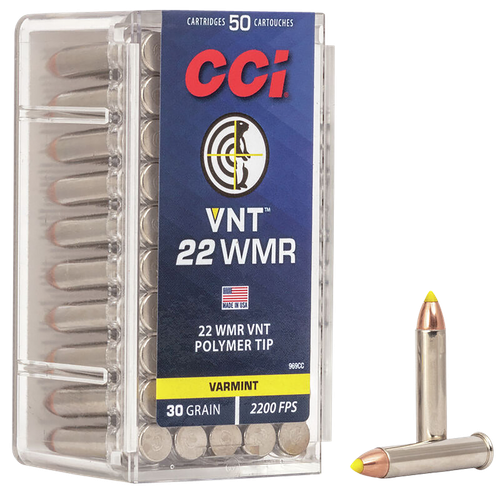 CCI 969CC VNT Rimfire 22WMR 30gr Varmint Tipped 50 Per Box/40 Case