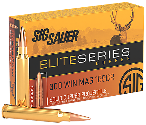 Sig Sauer E3WMH120 Elite Copper Hunting  300WinMag 165gr Copper Solid 20 Per Box/10 Case