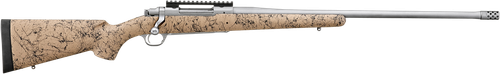 Ruger 57156 Hawkeye FTW Hunter Full Size 7mm PRC 4+1 24" Matte Stainless Threaded Barrel, Picatinny Rail Stainless Steel Receiver, Speckled Tan/Black HS Precision Synthetic Stock
