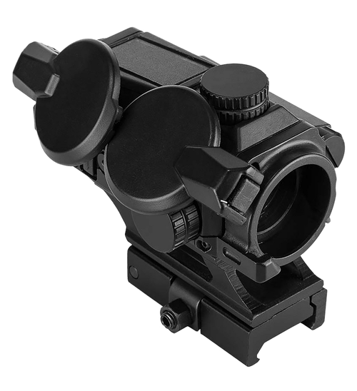 NcStar VDBSOLC SPD Solar Combat Red Dot Reflex Optic  Black Anodized 1 x 24.5 mm 4 MOA Red Dot
