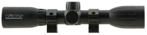 Konus 7350 KonusFire  Matte Black 4x32mm 1" Tube 30/30 Reticle Includes Mounting Rings