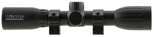 Konus 7350 KonusFire  Matte Black 4x32mm 1" Tube 30/30 Reticle Includes Mounting Rings