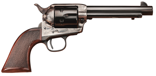 Taylors & Company 4109DE Smoke Wagon Deluxe 45 Colt (LC) 6rd 4.75" Blued Cylinder & Barrel Color Case Hardened Steel Frame Checkered Walnut Grip