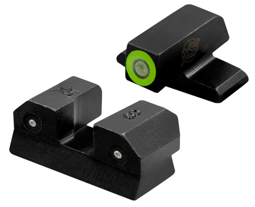 XS Sights SIR015P6G R3D Night Sights- Sig Sauer- Springfield Armory  Black | Green Tritium Green Outline Front Sight Green Tritium  Rear Sight