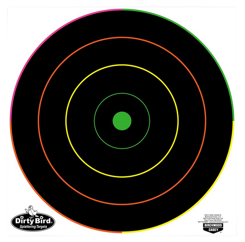 Birchwood Casey 35830 Dirty Bird  12" Bullseye Tagboard Hanging Multi-Color 10 Pk.