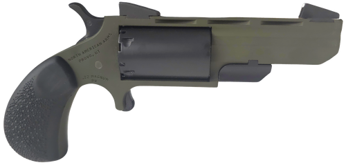 North American Arms NAATGHCB Green Huntsman Conversion 22 LR/22 Mag 5rd 2" Heavy Vent Rib Barrel, OD Green Cerakote Steel Frame, Matte Black Cylinder, Black Cobblestone Rubber Grip