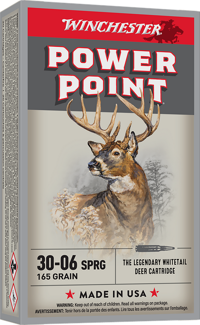 Winchester Ammo X30065 Power-Point  30-06Springfield 165gr 20 Per Box/10 Case