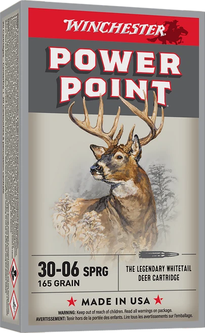 Winchester Ammo X30065 Power-Point  30-06Springfield 165gr 20 Per Box/10 Case