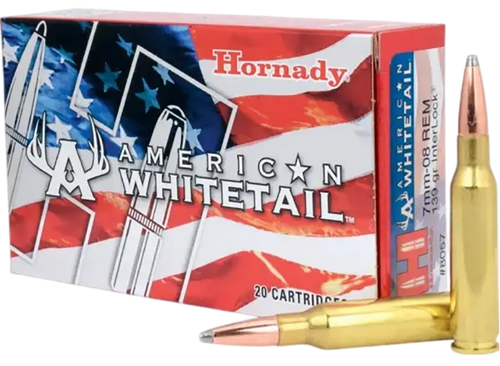 Hornady 8057 American Whitetail  7mm-08Rem 139gr InterLock Spire Point 20 Per Box/10 Case