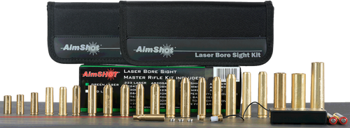 AimShot  Master Kit  Multi-Caliber Bore Sight with Red 650nM Laser, Uses L736 Button Cell Batteries & 2 AAA Batteries for Battery Pack for Rifles (Batteries Not Included)