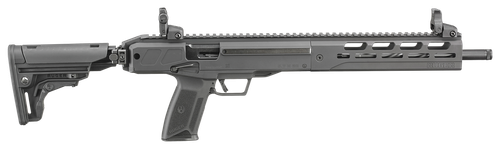 Ruger 19300 LC Carbine  5.7x28mm 16.25" Threaded Barrel 20+1, Black, Folding Stock, OEM Flip-Up Sights