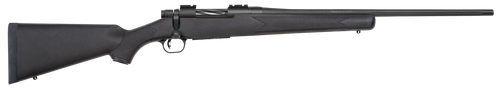 Mossberg 27843 Patriot  Full Size 22-250 Rem 5+1 22" Matte Blued Fluted Barrel, Drilled & Tapped Matte Blued Stainless Steel Receiver, Black Fixed Synthetic Stock, Right Hand