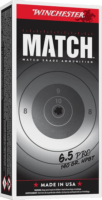Winchester Ammo S65PM Match  6.5PRC 140gr Sierra MatchKing BTHP 20 Per Box/10 Case
