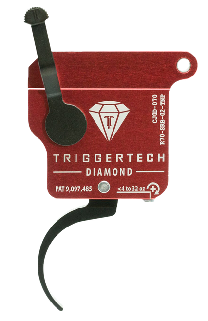 TriggerTech R70SRB02TNP Diamond Without Bolt Release Single-Stage Pro Curved Trigger with 0.30-2 lbs Draw Weight for Remington 700 Right