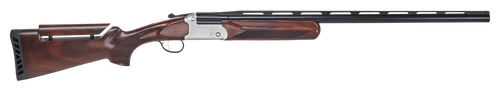 Stevens 23222 555 Trap 12 Gauge 3" 1rd 30" Vent Rib Barrel, Silver Aluminum Receiver,  Turkish Walnut Fixed Adjustable Comb Stock Ambidextrous