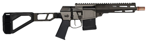 Q LLC MINIFIX300BLK8PST Mini Fix  300 Blackout 30+1 8" Black Anodized Tapered Threaded Barrel, Q-Sert Free-Float Handguards, Picatinny Rail Receiver, Black SBA3 Brace, Black Polymer Grips