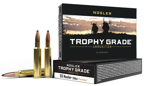 Nosler 60134 Trophy Grade  33Nosler 250gr Nosler Spitzer Partition 20 Per Box/10 Case