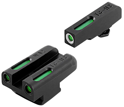 TruGlo TG13WA2A TFX  Black | Green Tritium & Fiber Optic White Outline Front Sight Green Tritium & Fiber Optic Rear Sight Walther PPS