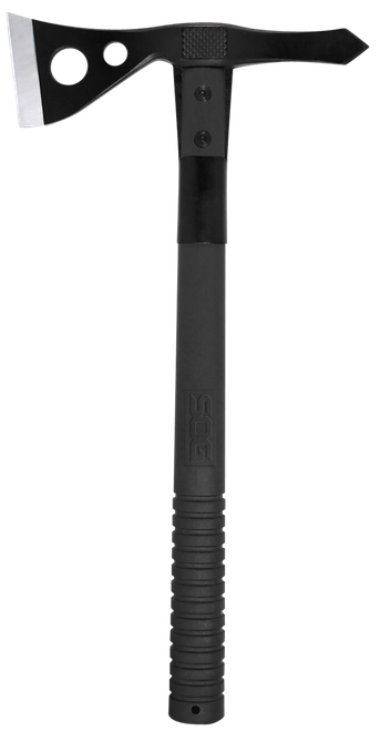 S.O.G SOGF01TNCP Tactical  2.75" Blade 420HC SS Blade Black Side Hammer Checkering GRN Handle 15.75" Long Tomahawk