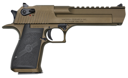 Magnum Research DE50BB Desert Eagle Mark XIX 50 AE 6" 7+1 Burnt Bronze Cerakote Carbon Steel Frame & Slide Black Rubber Grip