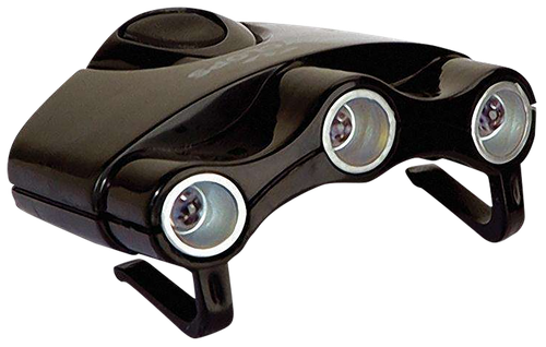 Cyclops CYCHC1W Orion Hat Clip Light 17.5 Lumens Green/White/UV LED Bulb Black Clip-On