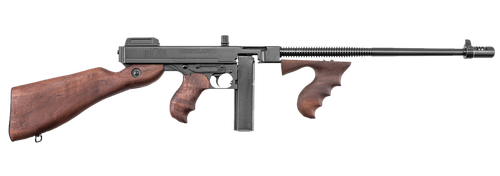 Thompson T1 1927A-1 Deluxe 45 ACP Caliber with 16.50" Barrel, 20+1 Capacity (Stick), Blued Metal Finish, American Walnut Stock Wood Grip Right Hand