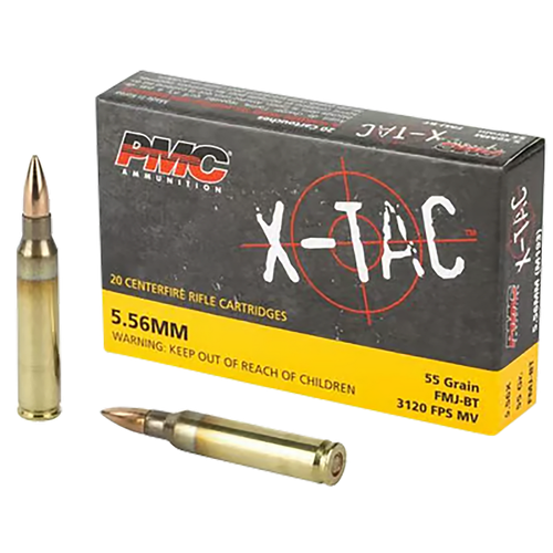 PMC 556XBP X-Tac Battle Pack 5.56x45mmNATO 55gr Full Metal Jacket Boat Tail 200 Per Box/5 Case