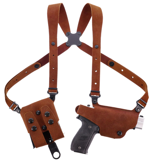 Galco CL2800R Classic Lite 2.0 Shoulder System Shoulder Size Fits Chest Up To 56" Natural Leather Fits Glock 43 Right Hand