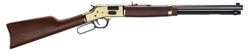 Henry H006G Side Gate  44 Mag/44 Special 10+1 20" Blued Octagon Barrel, Polished Brass Rec, American Walnut Stock, Adj. Sight