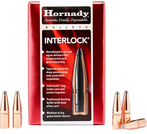 Hornady 3040 InterLock  30 Cal .308 165 gr Soft Point 100 Per Box/ 15 Case