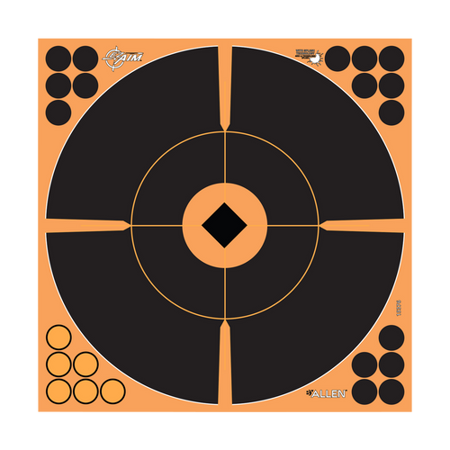 EZ-Aim 15376 Splash Reactive  Self-Adhesive Paper Black/Orange 12" Bullseye 5 Pack