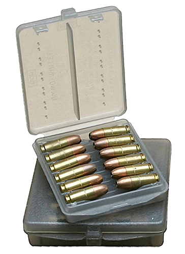 MTM Case-Gard W184541 Ammo Wallet  Handgun 45 ACP 18rd Clear Smoke Polymer
