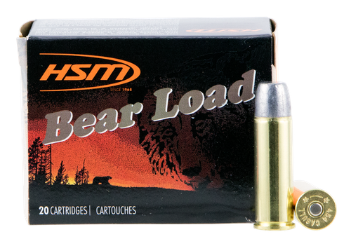 HSM 454C4N20 Bear Load  454 Casull 325 gr Wide Flat Nose 20 Per Box/ 20 Case